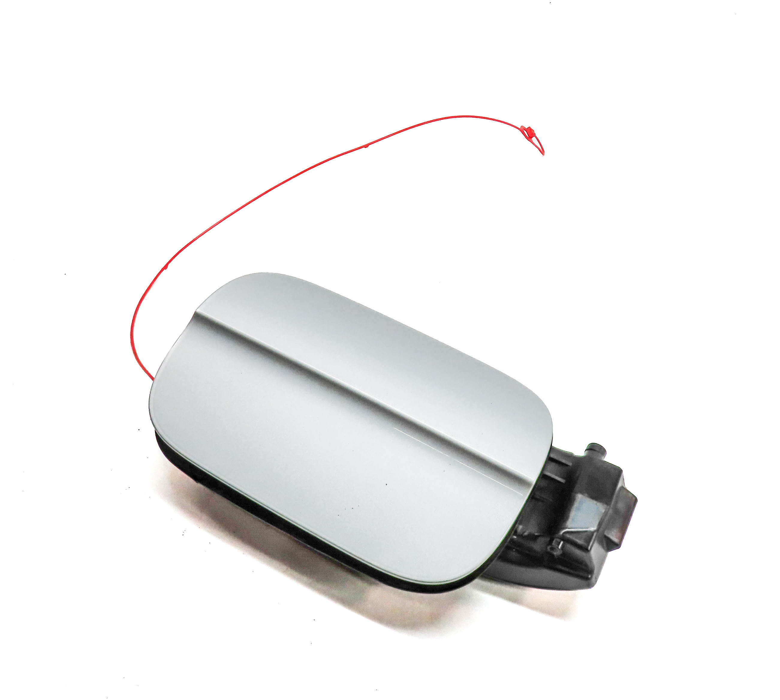 2010-2015 AUDI Q7 (4L) FUEL TANK DOOR LID COVER TRIM w/ HOUSING (Silver) — exact item pictured